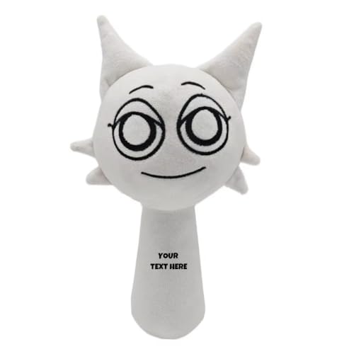 Image of Customized Text White Sprunki Plush Toy