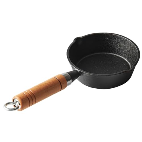 ROMISBABA Olla de Hierro con Asa Sartén Multifuncional Derretir Freír Huevos y Saltear Vegetales Cocina