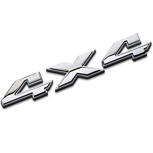 Image of 8.8 Inch 4x4 Emblem Sticker,1Pack Car Badge Chrome Decals Sticker Replacement for Dodge Ram 1500 2500 3500,Jeep Grand Cherokee Compass Wrangler and Truck Decals (Silver)