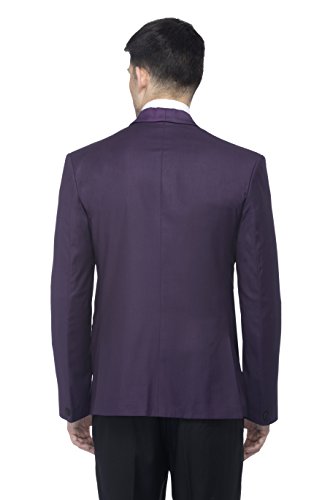 Image of FAVOROSKI Designer Men's Solid Poly Viscose Slim Fit Shawl Collar Tuxedo Suit Blazer