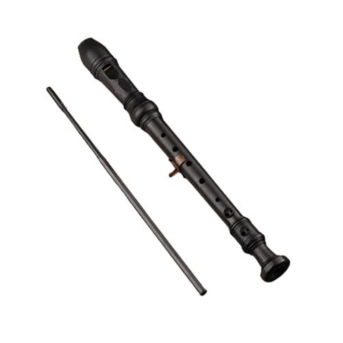 Flûte à bec en ABS noir style bois à 8 trous instrument à vent haut de gamme clé de Do