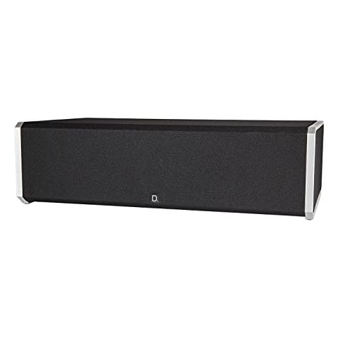 Definitive Technology CS-9040 Center Channel Speaker, Built-in 8" Bass Radiator for Home Theater, High Performance, Premium Sound Quality, Single, Black Cover