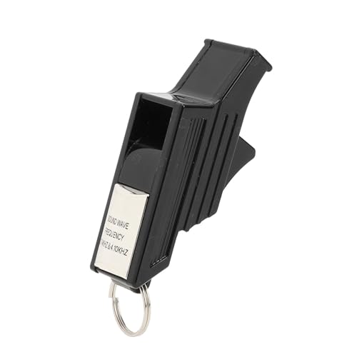 Silbato para árbitro negro y plateado miniatura 3