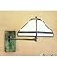 Arroyo Craftsman PSA-1EAM-P, Pasadena Wall Mount Swing Arm Without Filigree, Pewter Metal Finish, Almond Mica Glass