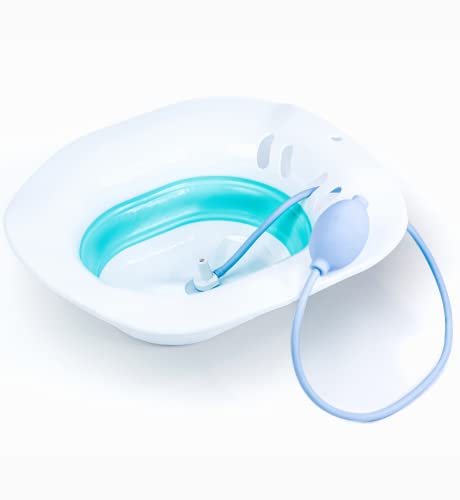 Image of Foldable Sitz Bath for Hemorrhoids - Sitz Bath for Postpartum Care - Sitz Bath for Toilet Seat, Post Pregnancy Perineum Relief Treatment, Sitz Baths for Toilet