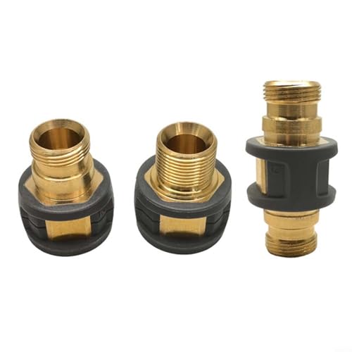 Tidgel Paquete de 3 conectores de tubería de agua de cobre para Karcher HD5/11 HD6/15, accesorios de manguera de lavadora de alta presión con fácil instalación