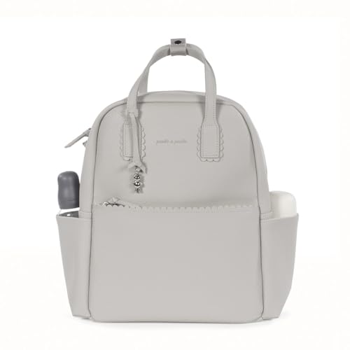 Miniatura 5 de Mochila Con Cambiador Para Cochecito Modelo Icon En Piel Sintética Lavable A Máquina A 30 En Varios Colores. Bolso Cambiador Para Cochecito Gris