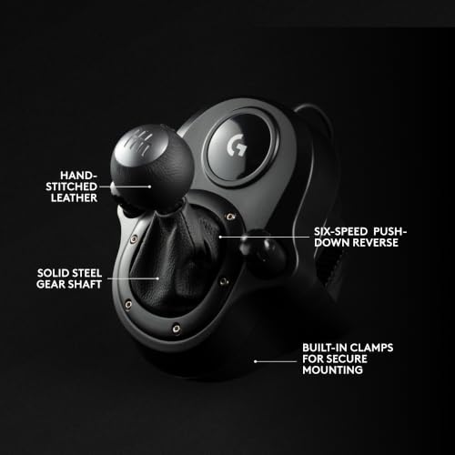 Image of Logitech G G29 SE Driving Force Racing Steering Wheel and Pedals, Force Feedback, Genuine Leather + Logitech G Driving Force Shifter - for PS5, PS4 and PC, Mac - Black
