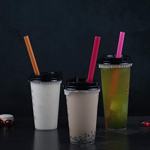 [Angled Tips] 12 Pcs Reusable Boba Straws And Smoothie Straws With 1 Storage Bag And 2 Brushes, Bpa Free Food Grade #TOP4