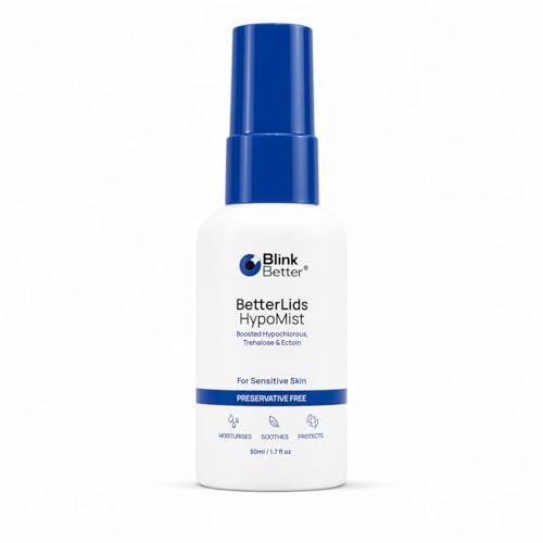 BlinkBetter BetterLids Boosted Hypochlorous Acid Eyelid Spray – Gentle Non-Sting Eyelid Cleanser...