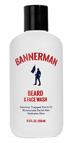 Bannerman Beard and Face Wash - the BEST botanical beard wash, with ANTIOXIDANTS and QUERCUS ALBA BARK