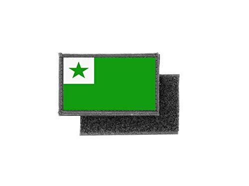 Akachafactory Toppe Toppa Patch Bandiera stampado Applique banderina Esperanto