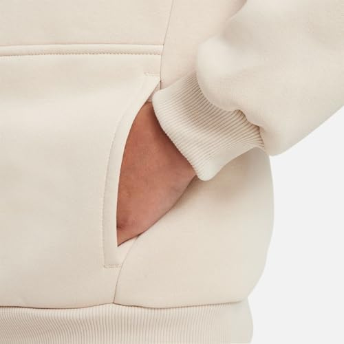 Nike Sportswear Club Fleece Big Kids' Full-Zip Hoodie (FD3004-126, Sanddrift/White)4