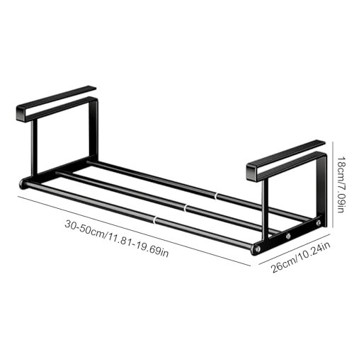 Cesta de almacenamiento extensible y resistente para organizar armarios de cocina y baño 6
