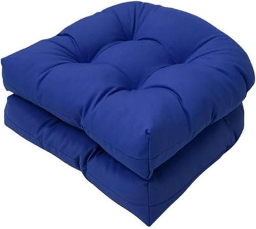 Cojines de asiento resistentes al agua de 48 x 48 cm, en forma de U, para interiores y exteriores, para silla de mimbre, mecedora, juegos de cojines para decoración de patio y jardín