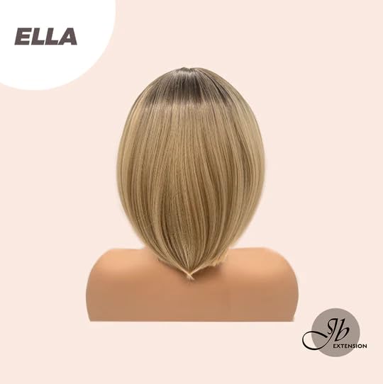 Miniatura 6 de Peluca corta rubia ELLA con flequillo en capas, cabello lacio estilo Bob, pelucas sin pegamento para mujer, pelucas sintéticas naturales para uso