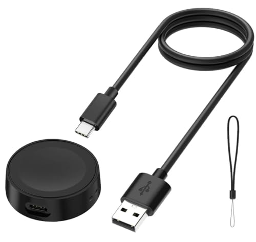 Griscen Watch Charging Cable for Galaxy Watch6 5Pro 5 4 3 Classic, with USB A to USB C Cable and Lanyard, Detachable Split Design, Charging Cable for SamsungGalaxy Watch