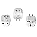 Unidapt US Travel Plug Adapters - UK India EU to US Pin Converter, 3-Pack American Power Plug Adapter, Europe to USA Canada Mexico, Safe Grounded Type B Outlet, 2 in 1 Universal Input Wall Socket
