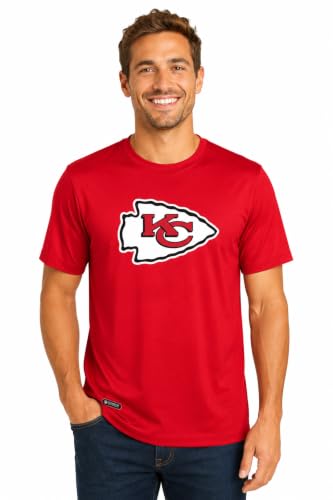 Outerstuff NFL Men's Primary Stadium Logo Short Sleeve T-Shirt, Kansas City Chiefs, Medium Team Color