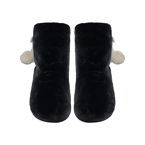 Women Warm Ankle Slippers Winter Slouch Slippers Indoor Outdoor Plush High Top Boots Cozy Anti-Slip Ankle Slippers3