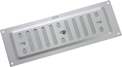 Grille de bouche d'aération réglable en aluminium MAP 229 x 76 mm, brique unique à glissière Hit & Miss (228 mm x 76 mm), SAA (Argent)