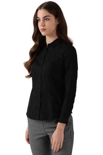 Image of Van Heusen Women's Regular Fit Solid Full Sleeve Cotton Rich Formal Shirt