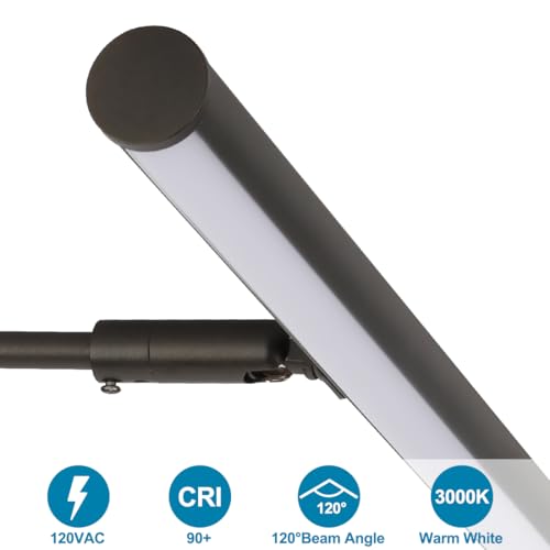 Image of LED Picture Lights for Paintings Plug in Oil Rubbed Bronze Finish | 14 inch 4W Adjustable Art Light Gallery Wall Light for Display Art Work, CRI90+, 3000K Warm White, ETL Listed
