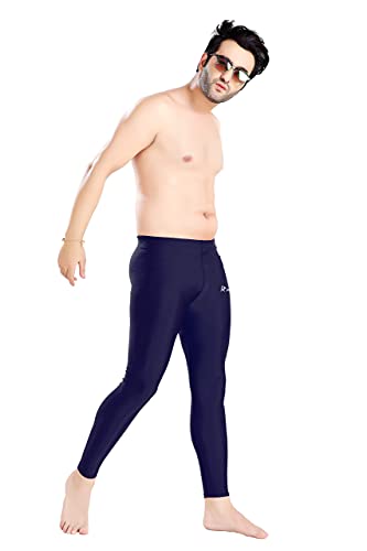 Image of Rovars Compression Pants Tights, Skins, Men's Legging, Base Layer for Gym, Running, Swimming, Cricket, Cycling, Football, Yoga, Basketball, Tennis, Badminton & More