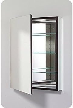 Robern MC2430D4FPR M-Series Mirror Cabinet, open view with shelves