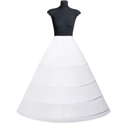 Women's 4-Hoop Petticoat Crinoline Underskirt for Women Under Dress Petticoat Skirt for Wedding Ball Gown Tulle Slips2