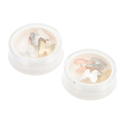 Ipetboom Butterfly Zircon Nail Ornament Set Nail Art Glitter Charms Small Butterfly Charms for DIY Manicure