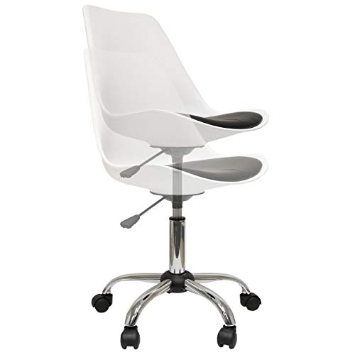 Image of Modern Guest Chair (Metal, Black & White)
