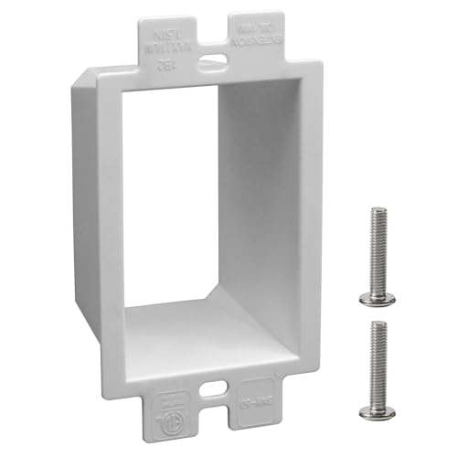 1-Gang BE1 Non-Metallic Electrical Power Outlet Box Extender(ETL Listed),Outlet Box Extender for Power Switch Receptacles Accessories,Fire Rated for 2 Hours,1-Pack