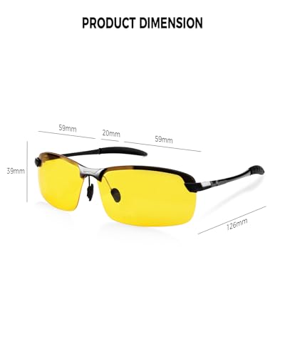 Image of Night Driving Glasses for Men Women Anti Glare Polarized HD Night Vision Glasses for Driving