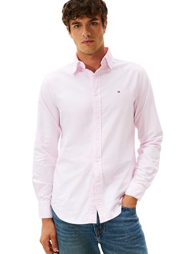 Image of Tommy Hilfiger Men's Long Sleeve Oxford Shirts in Regular Fit, Men's Button Down Shirts, Also Available in Big and Tall