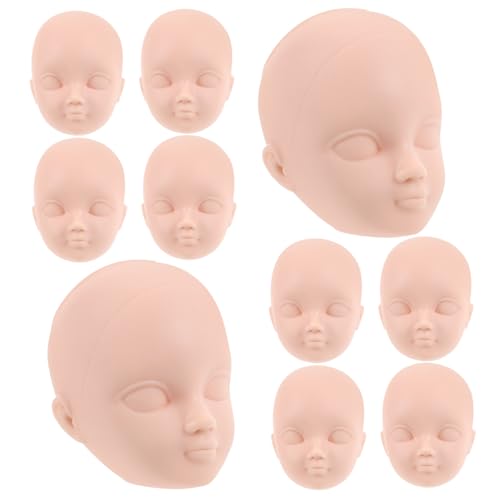 iplusmile 10Piezas Cabezas de Maquillaje y Bricolaje Cabezas de Muñecas Miniatura Decoración y Práctica de Peinados Accesorio Duradero y Seguro