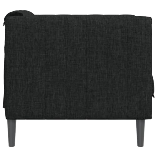 Sillón estándar negro tapizado cómodo miniatura 4