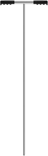 Varilla de sonda de suelo de acero inoxidable, herramienta de varilla de tierra ajustable de altura de 32 a 48 pulgadas con mango en T, herramienta