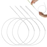 Hecila 4PCS Extra Long Pipe Cleaners 40 Inches Straw Cleaner Brush with Soft Nylon Bristles Head Cleaning Brush Extra Long Tube Cleaning Brushes for Keg Lines Ice Maker Tubing Juicers Coffee Machines
