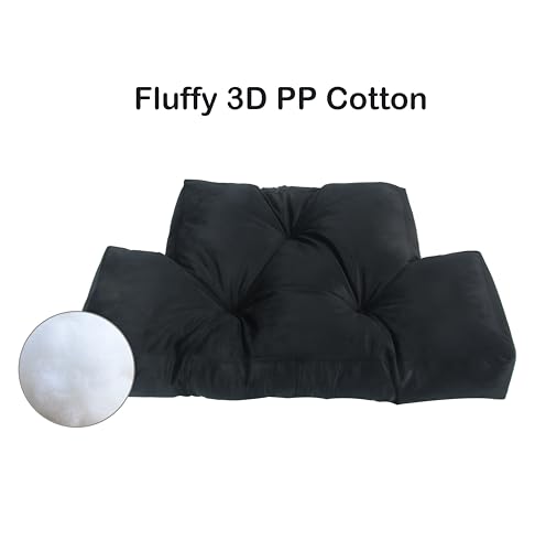 Sigmat Recliner Back Support Pillow Extra Large Tufted Lumber Support Pillow for Couch, Sofa, Chair,Bed Black