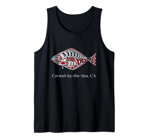 Carmel-by-the-Sea Native American Halibut Tribal California Tank Top
