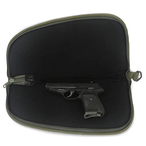 Tourbn Tourbon Pistolentasche aus Nylon, weich gepolstert, Reißverschluss, 35,6 cm, für Schießstand