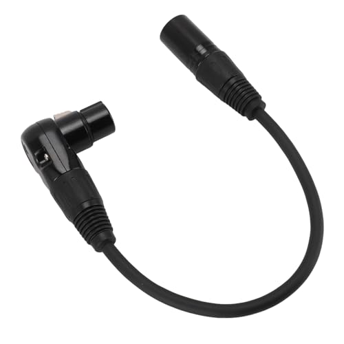 Plyisty XLR Microphone Extension Cable, 90 Degree XLR Female to Straight XLR Male 3Pin Microphone Cable, for Speaker Mixer