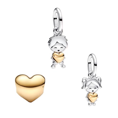 Charms 925 Sterling Silver Love Heart Boys Girls Air balloon Beads Dangle Pendant with 5A Cubic fit for Charm Bracelet for Woman Mother's Day Christmas Birthday Gift