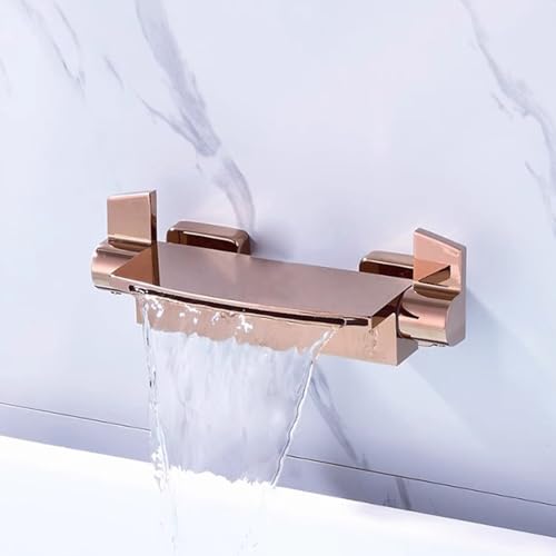 Robinet de baignoire cascade en laiton or rose pour spa