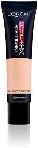 L'ORÉAL 2 x New Infallible 24H Matte Cover Foundation 30 ml - 110 Vanilla Rose