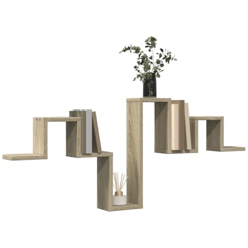 Étagère murale chêne Sonoma pour optimiser les petits espaces muraux