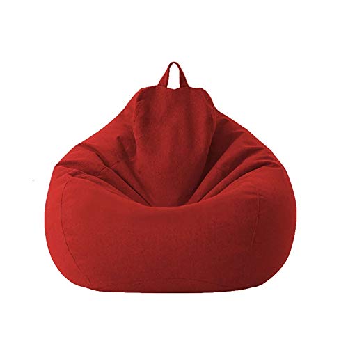 KODENG Large Small Lazy Sofas Cover Chairs Without Filler Linen Cloth Lounger Seat Bean Bag Pouf...