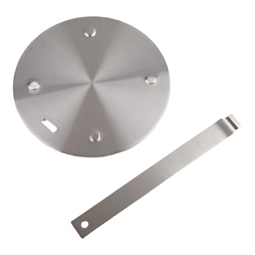 Placa de cocción lista para inducción con mango que funciona como adaptador de calor para ollas Moka y otros recipientes pequeños en tapas de vidrio (160 mm)