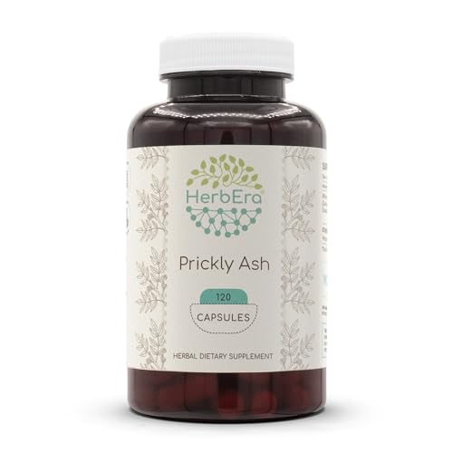 HerbEra Prickly Ash 120 Capsules, 400 mg, Wildcrafted Prickly Ash...